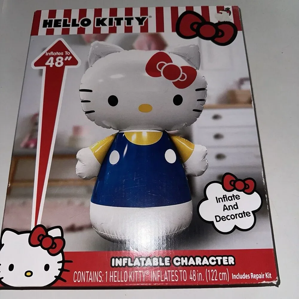 Hello Kitty Inflatable Character 48in New In Box With Included Repair Kit